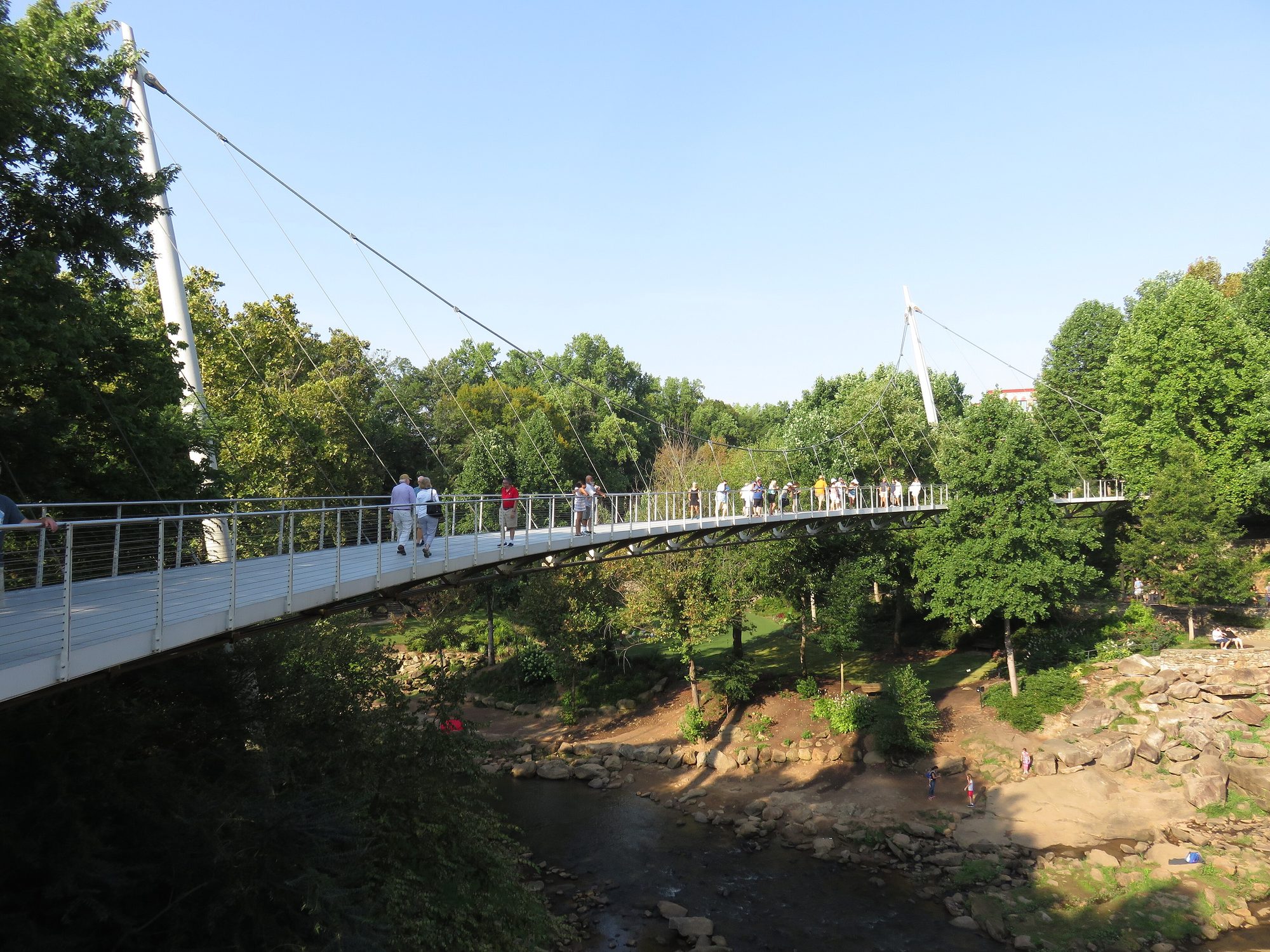 Liberty Bridge over the Reedy River at Falls Park, Greenville