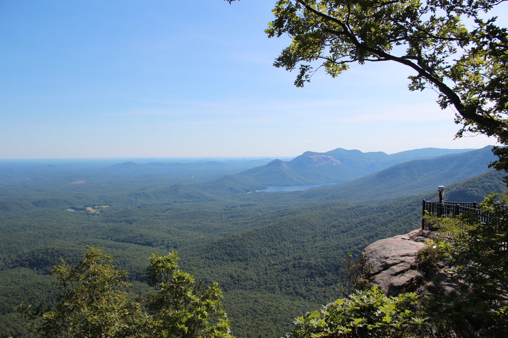 The view from Caesars Head State Park across the Blue Ridge foothills